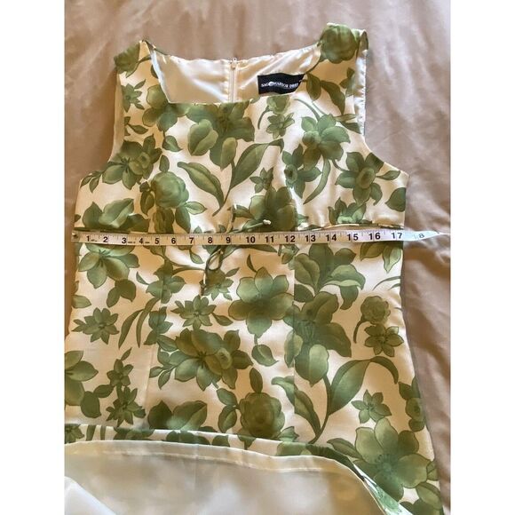 Sag Harbor floral dress Size 8 Empire Silhouette Square Neck - Picture 4 of 8